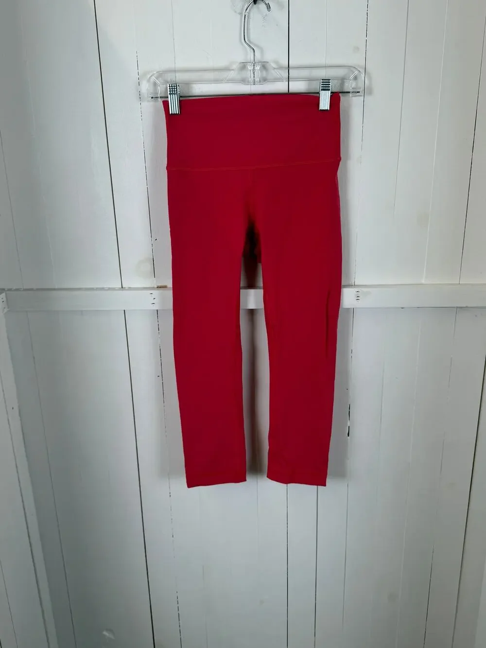 Lululemon Red Ankle Leggings Size 4 Nylon Women's Excellent